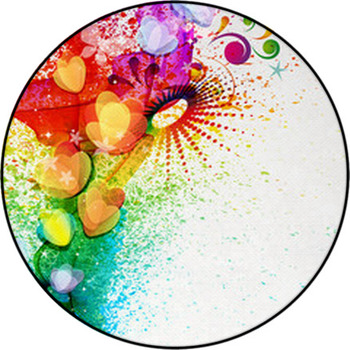 Floral Design Background. Round Rug