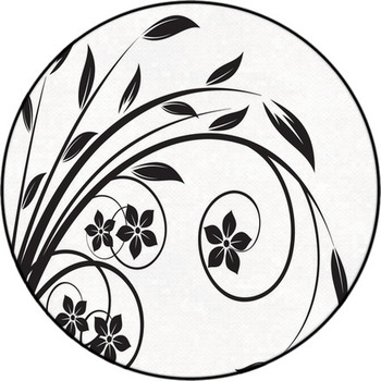 Black And White Fl Area Rugs, Round Black And White Area Rugs