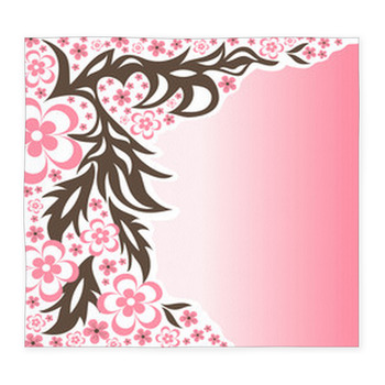 Floral Pink Background Custom Size Floor Mat
