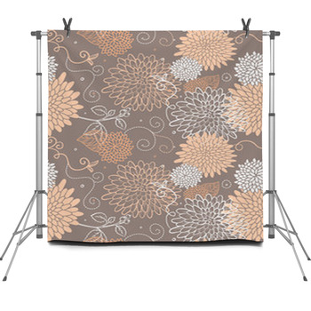 Floral Seamless Pattern Fleece Backdrop