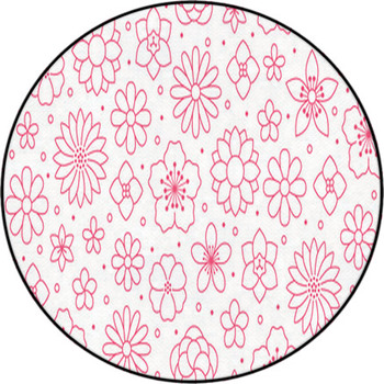 Floral Seamless Pattern Flower Background Round Rug