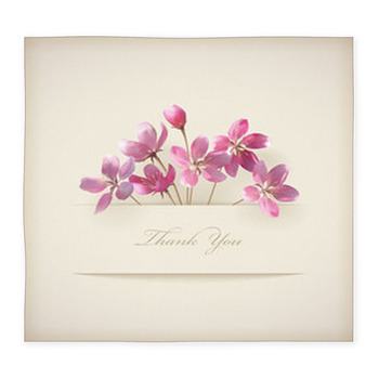 Floral Spring Vector 'Thank You' Custom Size Floor Mat
