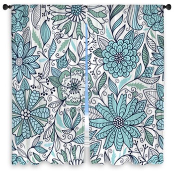 Floral Window Curtains