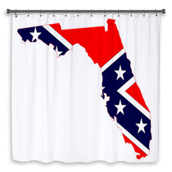 Rebel Flag Shower Curtains Bath Mats, Confederate Flag Fabric Shower Curtain Rebel Dixie