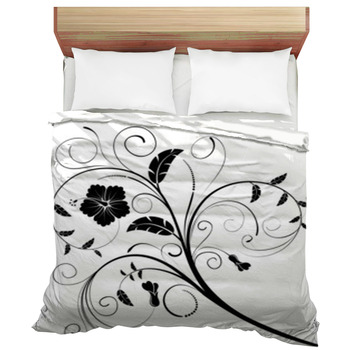 Black And White Floral Comforters Duvets Sheets Sets Custom