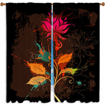 Flower Custom Size Window Curtain