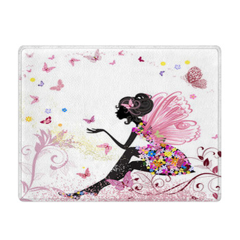 Flower Fairy In The Environment Of Butterflies Bath Mat