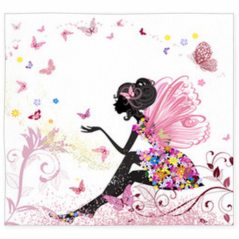 Flower Fairy In The Environment Of  Custom Size Floor Mat