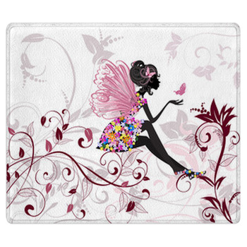 Flower Fairy With Butterflies Bath Mat