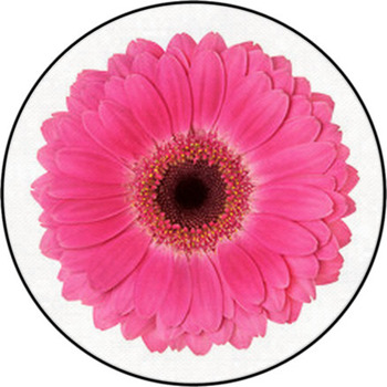 Flower On A White Background Round Rug