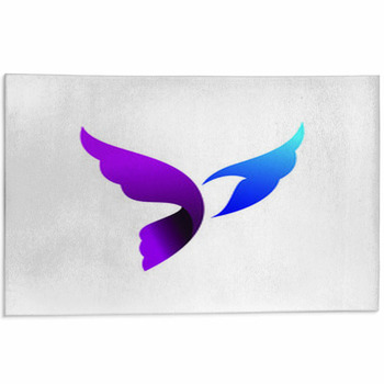 Flying Dove Bird Logo Vector Design Template Area Rug