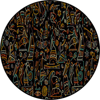Folk Ethnic Dance Seamless Pattern For Your Round Rug