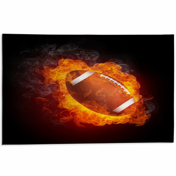 Football Ball Area Rug