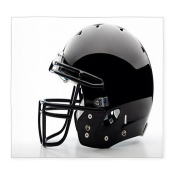 Football Helmet On White Custom Size Floor Mat