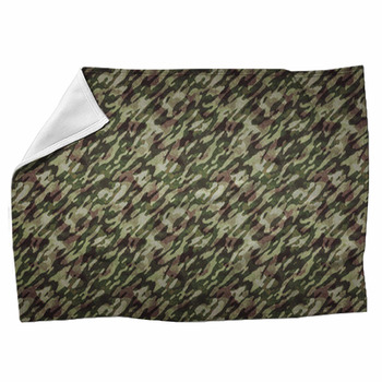 Forest Camouflage Background - A Fleece Blanket