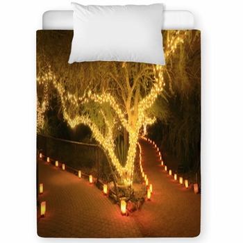 Forked Path Illuminated By Tree Toddler Comforter