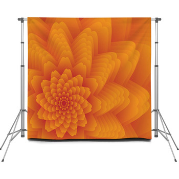Fractal Flower Background Custom Size Backdrop