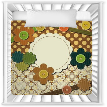 Frame With Different Scrapbook Baby Crib Comforter
