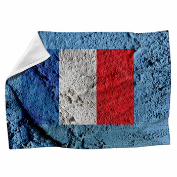 France Flag Illustration Fleece Blanket