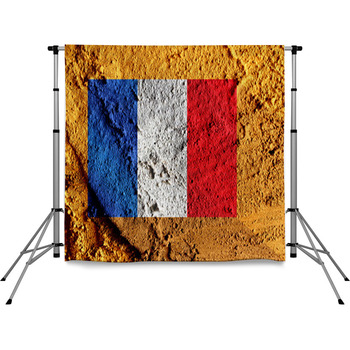 France Flag Illustration Pole Pocket Backdrop