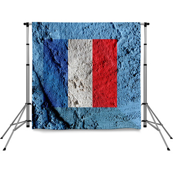 France Flag Illustration Pole Pocket Backdrop