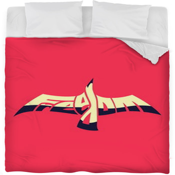 Freedom Typography Word Picture As Fleece Bed Blanket
