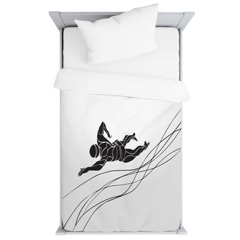 Freestyle Swimmer Silhouette Sport Toddler Duvet