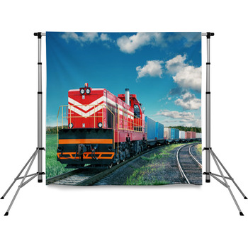 Freight Train Pole Pocket Backdrop