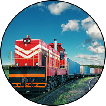 Freight Train Round Rug