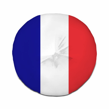 French Flag Tufted Floor Pillow