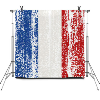 French Grunge Flag Vector Illustration Fleece Backdrop
