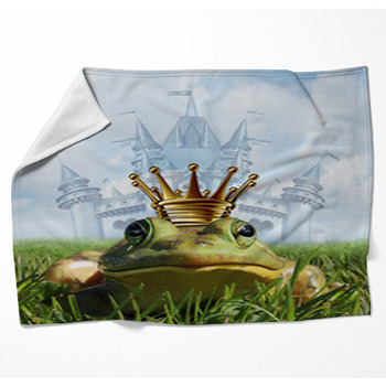 Frog Prince Castle Concept Woven Throw Blanket