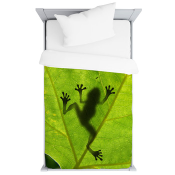 Frog Shadow On The Leaf Toddler Duvet