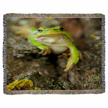 Frog Woven Throw Blanket