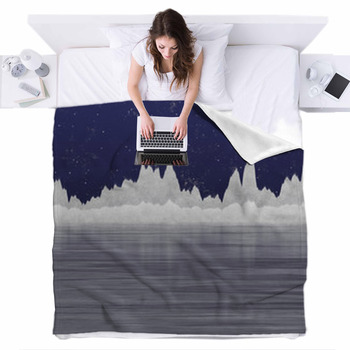 Frozen Antarctic Landscape Fleece Bed Blanket