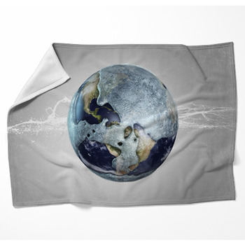 Frozen Globe Woven Throw Blanket