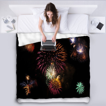Fuegos Artificiales Fleece Blanket