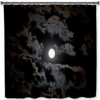 Details about   Watercolor Halloween Moon Night Graveyard Waterproof Fabric Shower Curtain Set 