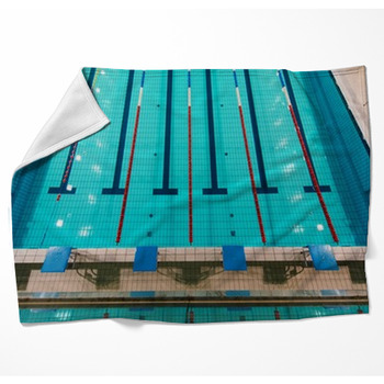 Full Size Swimming Pool Woven Throw Blanket