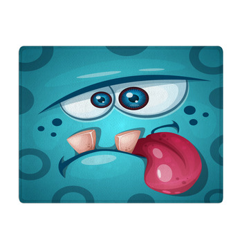 Funny Cute Crazy Monster Character Halloween Bath Mat