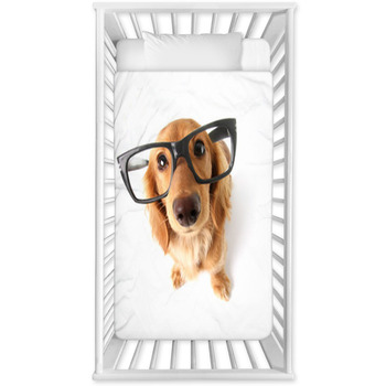 Funny Dachshund. Baby Crib Comforter
