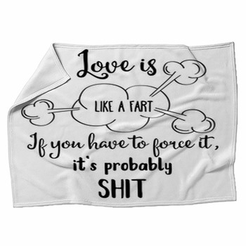 Funny Hand Drawn Quote About Love Fleece Blanket