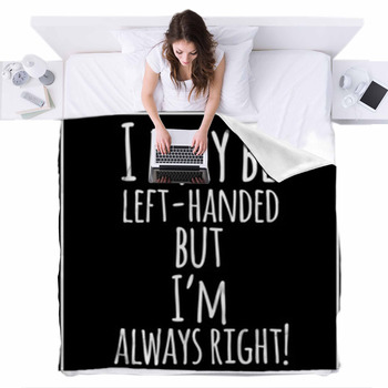 Funny Inspirational Vector Quotation Fleece Bed Blanket