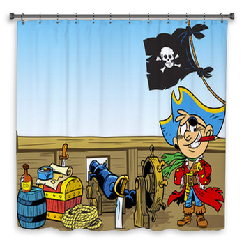 Funny Young Pirate Shower Curtain