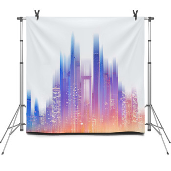 Futuristic Modern Building With Bright Fleece Backdrop