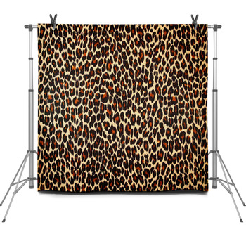 Fuzzy Leopard Print Background Fleece Backdrop