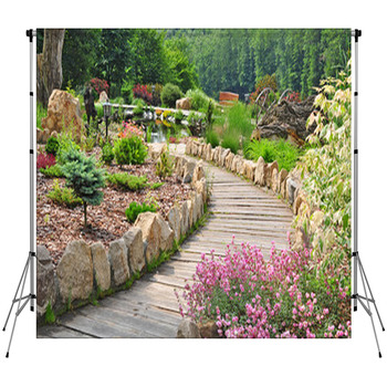 Garden, Spring Flora Custom Size Backdrop