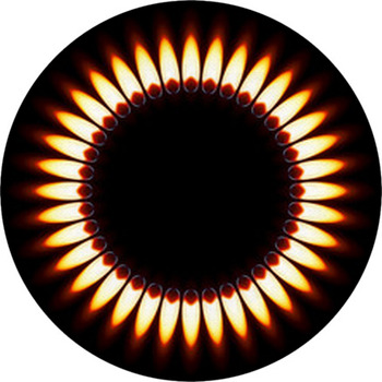Gas Flame Round Rug
