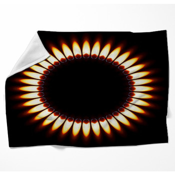 Gas Flame Woven Throw Blanket