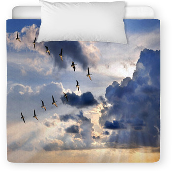 Geese Flying In V-Formation Toddler Comforter